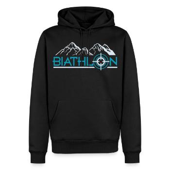 biathlon - Männer Premium Bio Hoodie - Schwarz - Vorne - Nico (187cm)