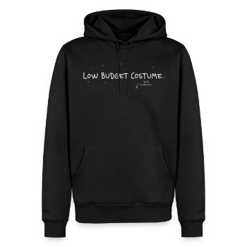 Low Budget Costume Karneval Spruch lustig Fasching - Männer Premium Bio Hoodie - Schwarz - Vorne - Nico (187cm)