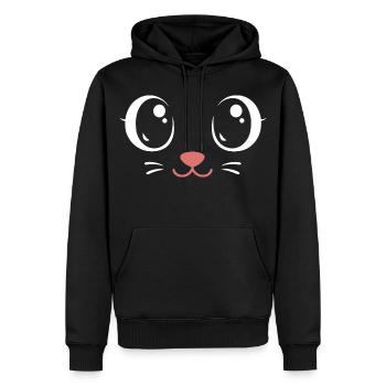 Kitty du Carnaval | Déguisement de Big Face - Sweat à capuche Premium bio Homme - noir - Devant - Nico (187cm)