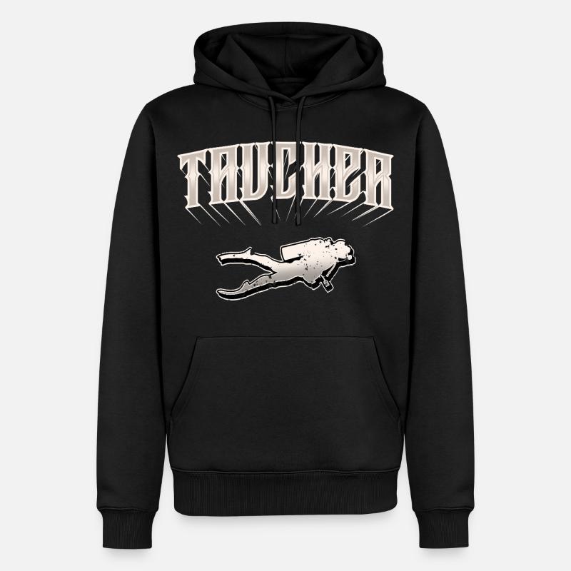 Plongeurs - Sweat à capuche Premium bio Homme - noir