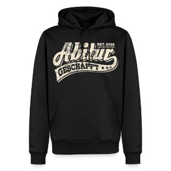Abi Est 2026 - Abitur - Don - Sweat à capuche Premium bio Homme - noir - Devant - Nico (187cm)