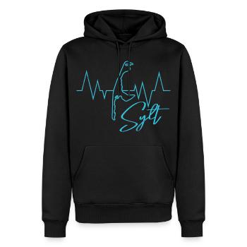 Nordsee Urlaub SYLT Insel Wattenmeer Lustiges - Männer Premium Bio Hoodie - Schwarz - Vorne - Nico (187cm)