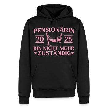 Retraité retraite 2026 Fonctionnaire d’adieu - Sweat à capuche Premium bio Homme - noir - Devant - Nico (187cm)