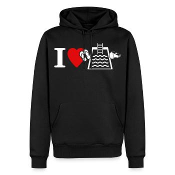 Les sauveteurs adorent les nageurs sauveteurs - Sweat à capuche Premium bio Homme - noir - Devant - Nico (187cm)