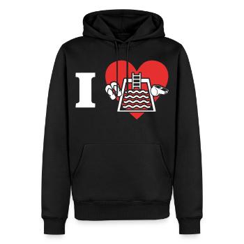 Les sauveteurs adorent les nageurs sauveteurs - Sweat à capuche Premium bio Homme - noir - Devant - Nico (187cm)