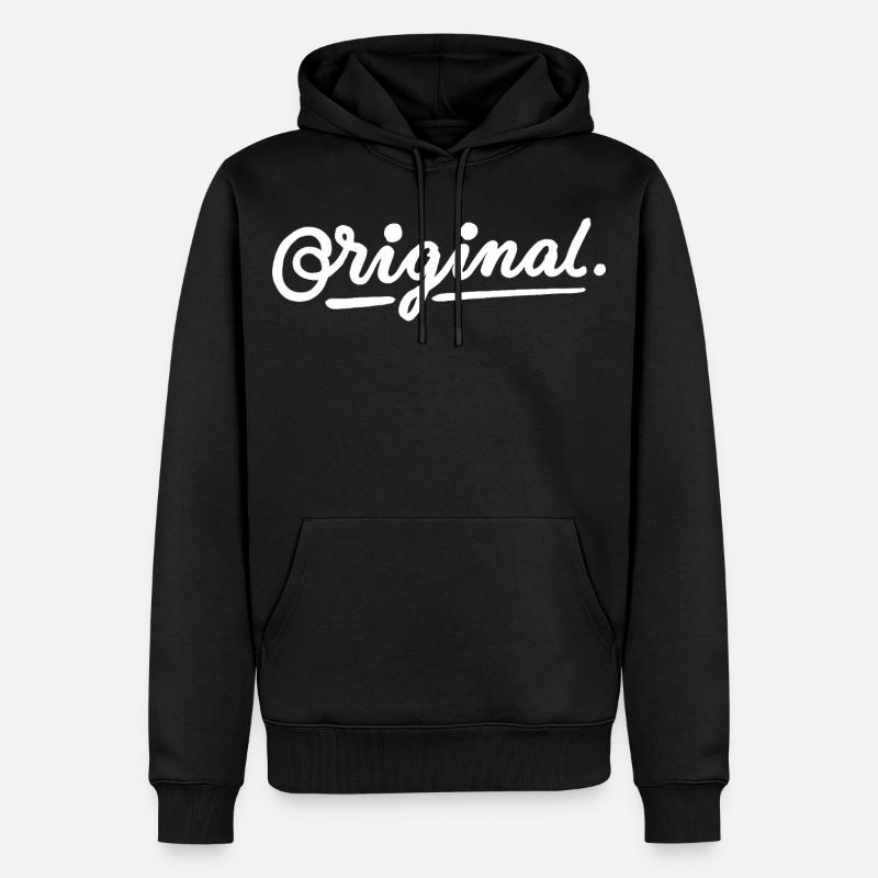Original - Männer Premium Bio Hoodie - Schwarz