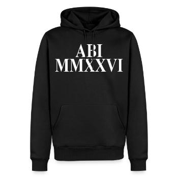 Abitur 2026 - Abitur - Chiffres romains - Latin - Sweat à capuche Premium bio Homme - noir - Devant - Nico (187cm)
