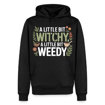 Zertifizierte klinische botanische Spezialistenbekleidung - Männer Premium Bio Hoodie - Schwarz - Vorne - Nico (187cm)