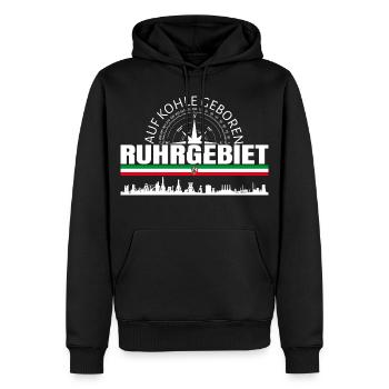 Ruhrgebiet  - Männer Premium Bio Hoodie - Schwarz - Vorne - Nico (187cm)