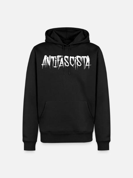 Lettrage antifasciste Graffiti Antifascisme - Sweat à capuche Premium bio Homme - noir