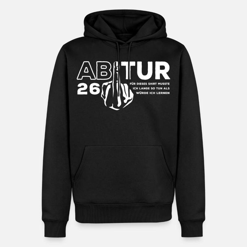 Abitur 2026 - J’ai dû étudier longtemps - Sweat à capuche Premium bio Homme - noir