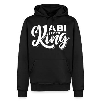 Abi King 2026 - Abitur - Spruch - Sweat à capuche Premium bio Homme - noir - Devant - Nico (187cm)