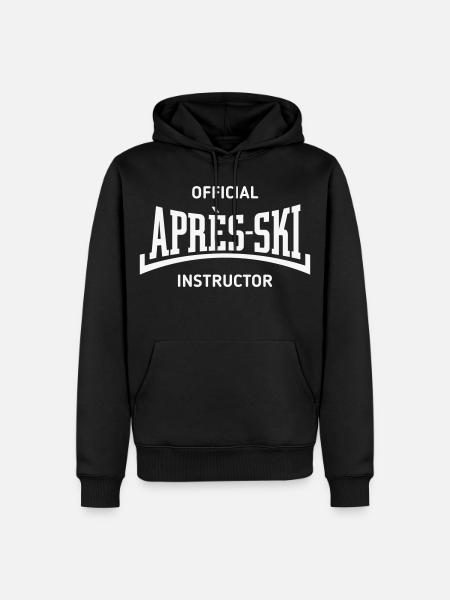 Official Après-Ski Instructor (Concave / White) - Men’s Premium Organic Hoodie - black