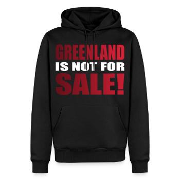 Greenland Is Not For Sale - Männer Premium Bio Hoodie - Schwarz - Vorne - Nico (187cm)