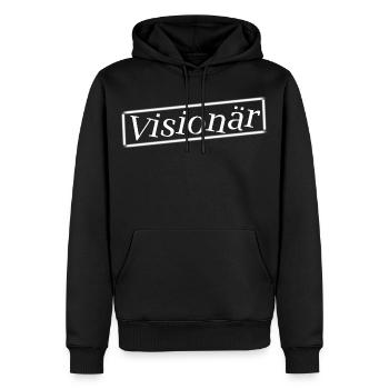 Visionär...zeig es jeden mit deinem Look - Männer Premium Bio Hoodie - Schwarz - Vorne - Nico (187cm)
