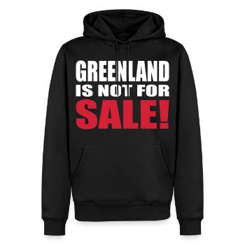 Greenland Is Not For Sale Tshirt - Männer Premium Bio Hoodie - Schwarz - Vorne - Nico (187cm)