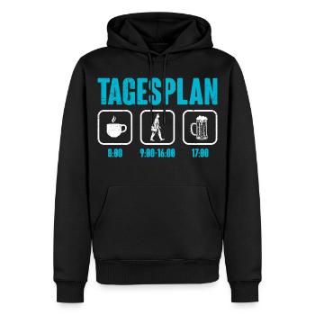 Postman DAILY SCHEDULE Parcel Deliverer Funny - Men’s Premium Organic Hoodie - black - Front - Nico (187cm)