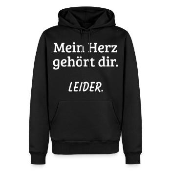 Mon cœur est à toi malheureusement chemise - Sweat à capuche Premium bio Homme - noir - Devant - Nico (187cm)