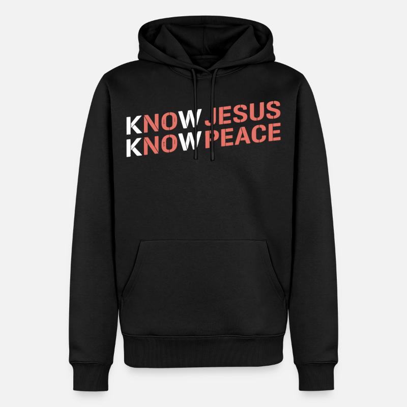 Know Jesus Know Peace Gradient - Sweat à capuche Premium bio Homme - noir
