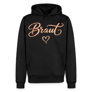 Enterrement de vie de garçon T-shirt féminin Enterrement de vie de garçon - Sweat à capuche Premium bio Homme - noir - Devant - Nico (187cm)