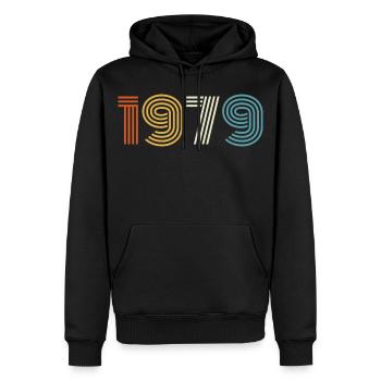 1979 Gift 1979 Vintage 1979 - Men’s Premium Organic Hoodie - black - Front - Nico (187cm)