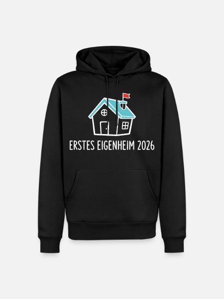 Erstes Eigenheim 2026 Hausbau - Männer Premium Bio Hoodie - Schwarz