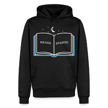 Il ne reste qu’un chapitre – la lecture - Sweat à capuche Premium bio Homme - noir - Devant - Nico (187cm)