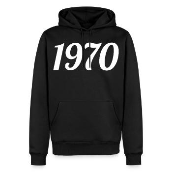 1970 Vintage 1970 Retro Geburtstagsgeschenk 1970er Jahre Geschenk - Männer Premium Bio Hoodie - Schwarz - Vorne - Nico (187cm)