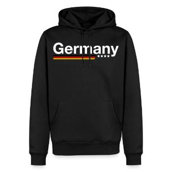 Germany - Männer Premium Bio Hoodie - Schwarz - Vorne - Nico (187cm)