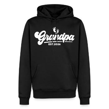Opa 2026 - Stolzer Opa - Geschenkidee - Männer Premium Bio Hoodie - Schwarz - Vorne - Nico (187cm)