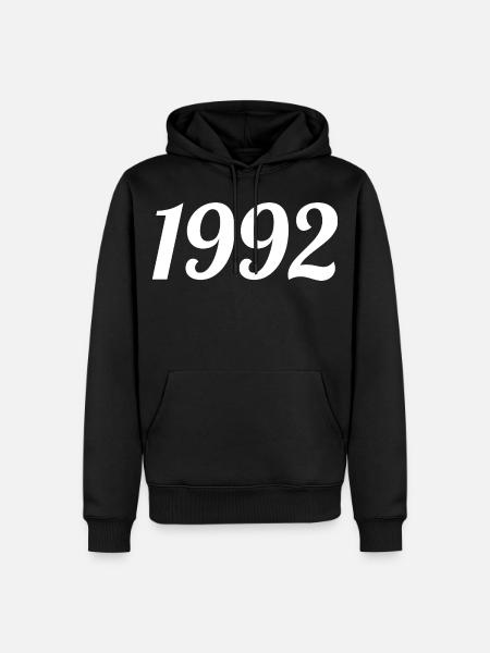 1992 Vintage 1992 Retro Birthday 1992 Gift - Men’s Premium Organic Hoodie - black