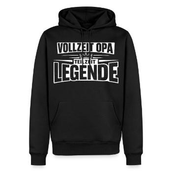 Vollzeit Opa, Teilzeit Legende - Männer Premium Bio Hoodie - Schwarz - Vorne - Nico (187cm)