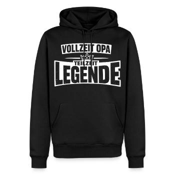 Vollzeit Opa, Teilzeit Legende - Männer Premium Bio Hoodie - Schwarz - Vorne - Nico (187cm)