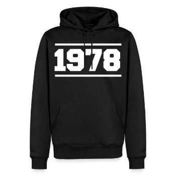 1978 Cadeau rétro 1978 original 1978 - Sweat à capuche Premium bio Homme - noir - Devant - Nico (187cm)