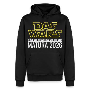 Matura 2026 Das wars - Männer Premium Bio Hoodie - Schwarz - Vorne - Nico (187cm)