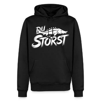 Stör Sterlet Graffiti Muster - Männer Premium Bio Hoodie - Schwarz - Vorne - Nico (187cm)