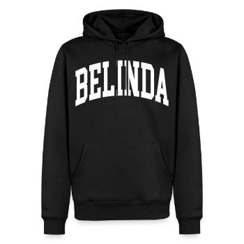 Belinda - Sweat à capuche Premium bio Homme - noir - Devant - Nico (187cm)