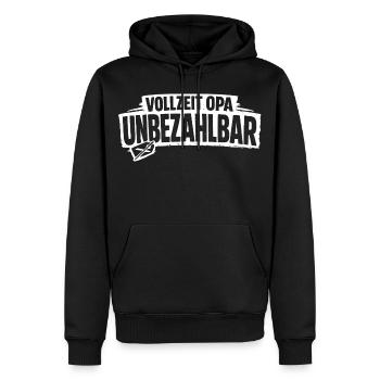 Vollzeit Opa Unbezahlbar - Männer Premium Bio Hoodie - Schwarz - Vorne - Nico (187cm)