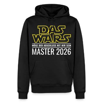 Master 2026 Das wars - Männer Premium Bio Hoodie - Schwarz - Vorne - Nico (187cm)