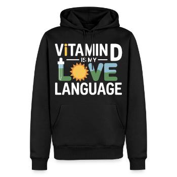 Naturheilkundler Vitamin D Liebessprache Fachkraft - Männer Premium Bio Hoodie - Schwarz - Vorne - Nico (187cm)