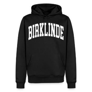 Black Linde - Sweat à capuche Premium bio Homme - noir - Devant - Nico (187cm)