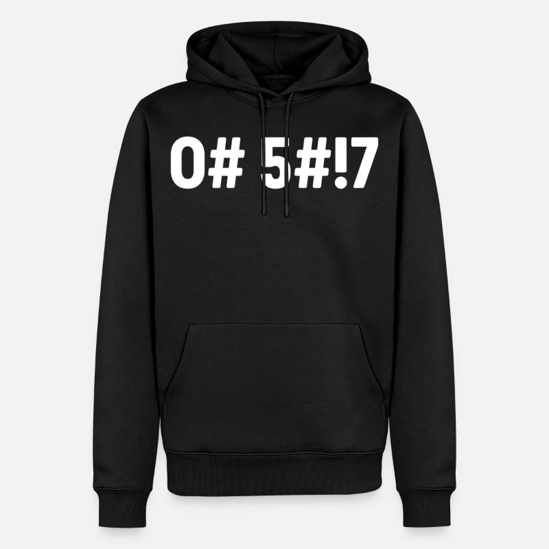 Oh Scheiße, codiert - Männer Premium Bio Hoodie - Schwarz