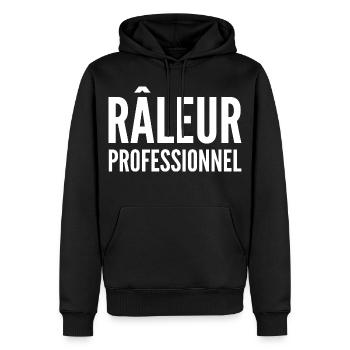 Grognon Humour Râleur Professionnel - Sweat à capuche Premium bio Homme - noir - Devant - Nico (187cm)