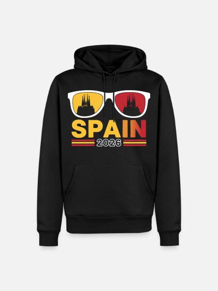 Barcelona Spanien Urlaub 2026 - Männer Premium Bio Hoodie - Schwarz