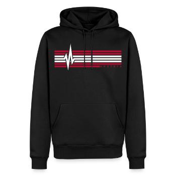 Battement de cœur Autriche ECG Autriche Autrichiens - Sweat à capuche Premium bio Homme - noir - Devant - Nico (187cm)