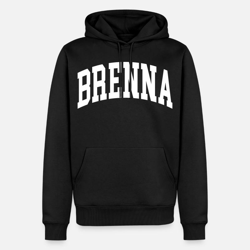 Brenna - Sweat à capuche Premium bio Homme - noir
