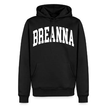 Breanna - Sweat à capuche Premium bio Homme - noir - Devant - Nico (187cm)