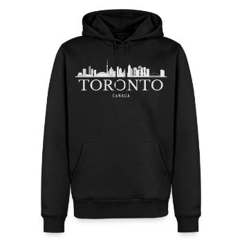 Toronto Skyline, Toronto, Kanada - Männer Premium Bio Hoodie - Schwarz - Vorne - Nico (187cm)