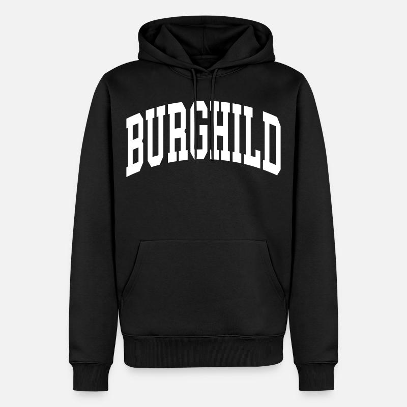 Burghild - Sweat à capuche Premium bio Homme - noir