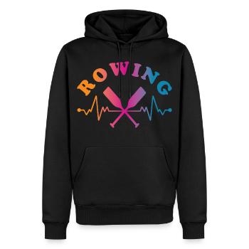 Rowing Wassersport - Männer Premium Bio Hoodie - Schwarz - Vorne - Nico (187cm)